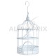 Cage PM en métal blanc h. 24cm