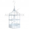 Cage PM en métal blanc h. 24cm