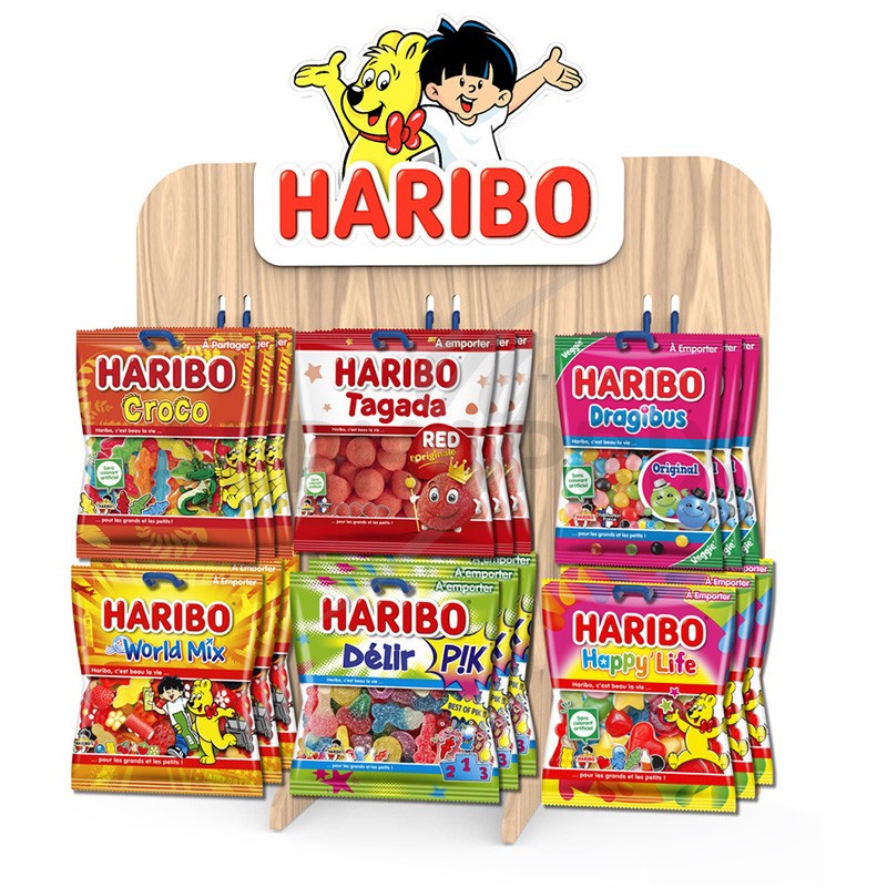 Présentoir Bulle Haribo Avec 72 Tubos - Articles de Fête Bonbons Le  Deguisement.com