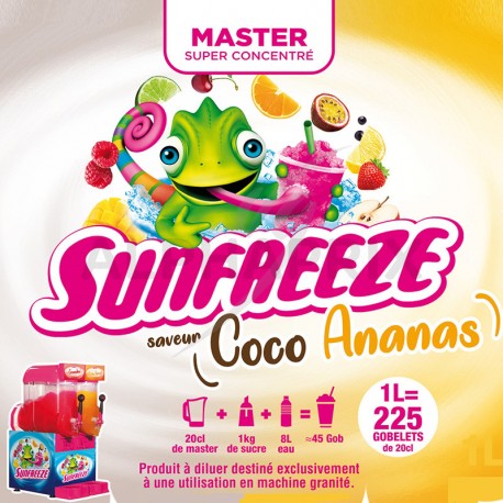 Concentré Master sun Freeze Coco ananas 1L pour Granité / Granita