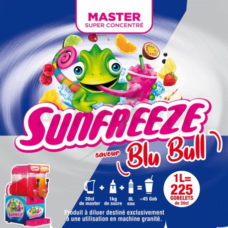 ~Master sun freeze blu bull 1L ultraconcentré pour Granité / Granita