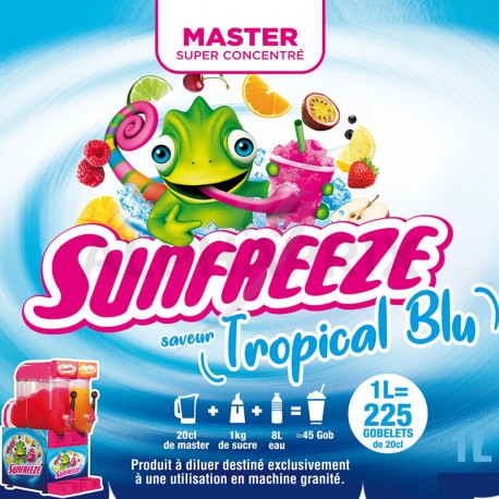 Concentré Master sun Freeze Tropical blu 1L pour Granité / Granita