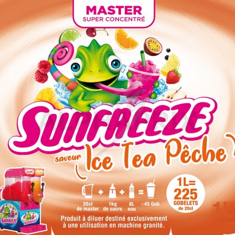 Master Sun Freeze Ice Tea pêche 1L ultraconcentré pour Granité / Granita