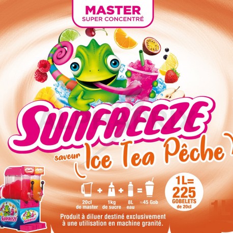 Concentré Master sun Freeze Ice Tea pêche 1L pour Granité / Granita