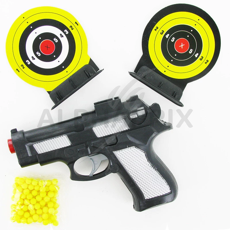 Revolver jouet noir et marron 28 cm