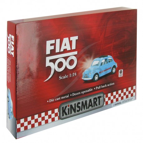 Fiat 500 métal 12cm retrofriction 1/24 - par 12