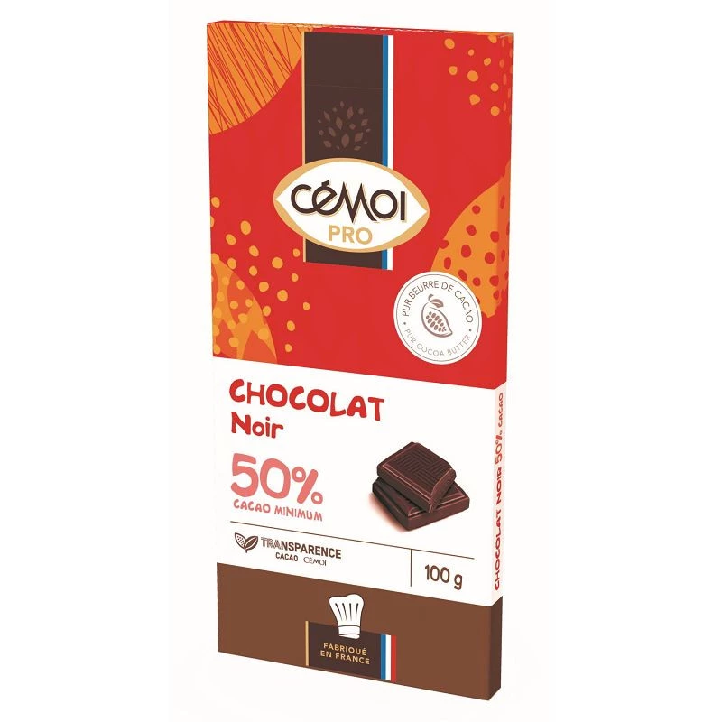 Cémoi chocolat 100 g noir 50 % cacao
