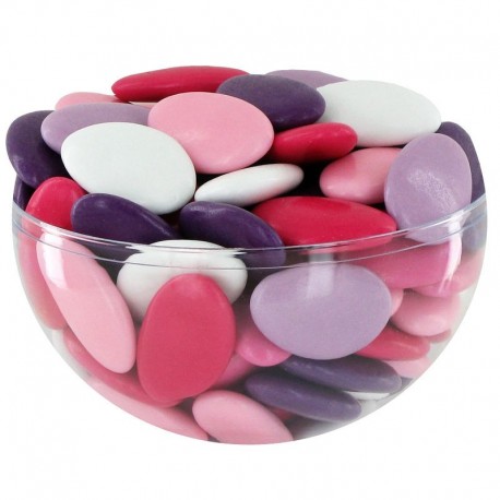 Dragées chocolat 71% - camaïeu de ROSE coloris assortis