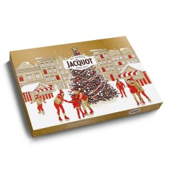 Boîte 806g assortiment chocolat décor Noël Jacquot en stock