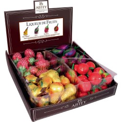 ~Fruits liqueur assortis 10g - boîte de 80 en stock