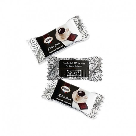 Mini Tablettes 2,5g désir noir 72% cacao - tubo de 500