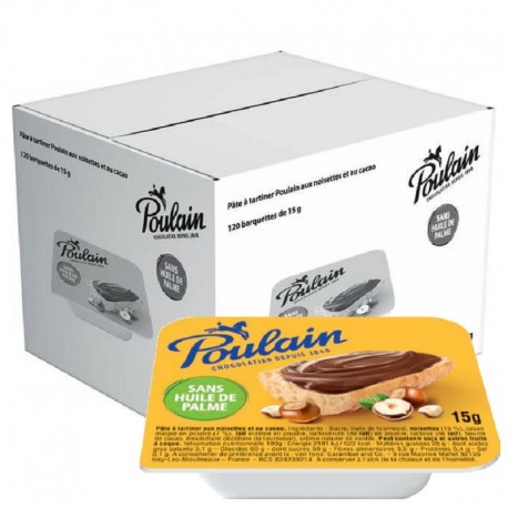 ~Pâte à tartiner Poulain barquette 15g - boîte de 120