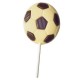 ~Sucettes Ballon de Foot en chocolat blanc 25g -15.5cm