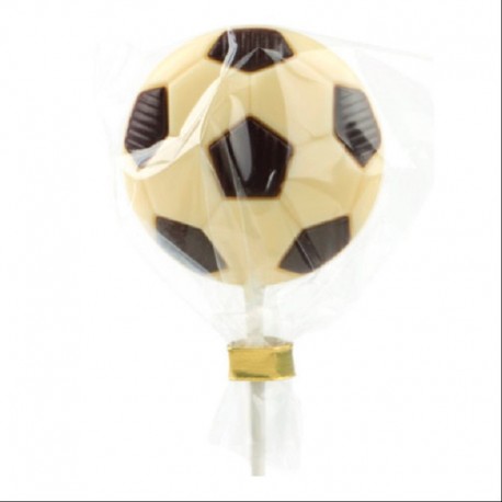 ~Sucettes Ballon de Foot en chocolat blanc 25g -15.5cm