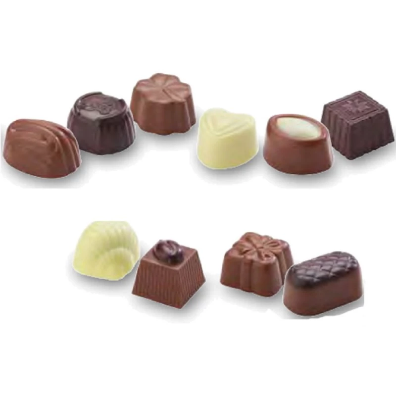 Lot de bouteilles individuelles au chocolat