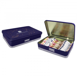 Boîte métal collecteur 20 sucettes assorties Pierrot Gourmand