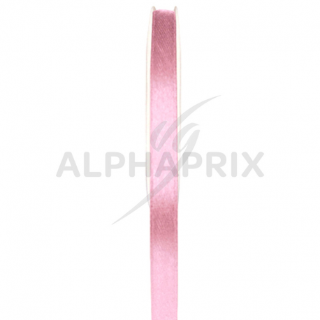 Ruban satin 6mm - rouleau de 25m ROSE
