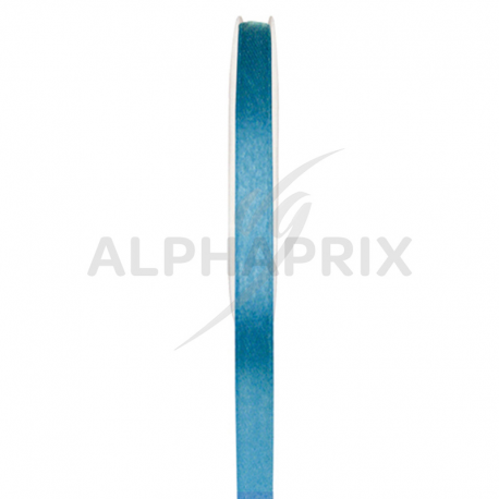 Ruban satin 6mm - rouleau de 25m TURQUOISE