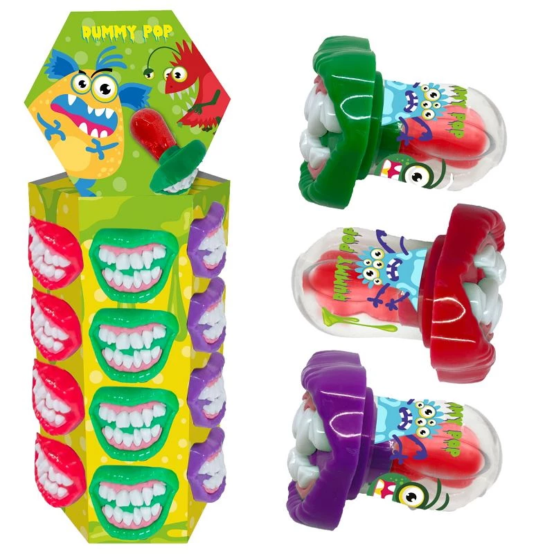 Sucettes Dummy Pop Horreur en display manège