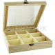~Boite à thé - coffret en bois 9 compartiments - pièce