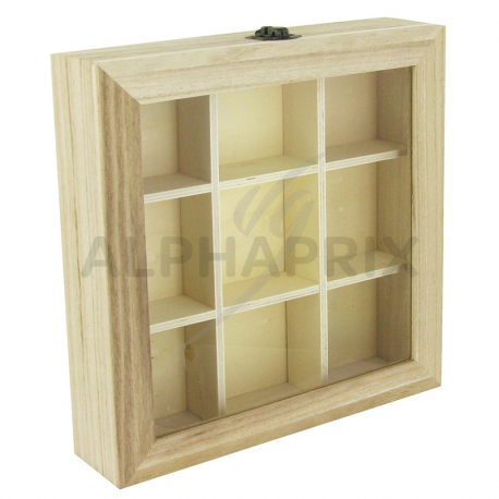 ~Boite à thé - coffret en bois 9 compartiments - pièce