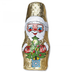 Pères Noël chocolat s/alu 40g +-11 cm