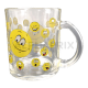 Mug verre décor émoticone - 9.5x8cm