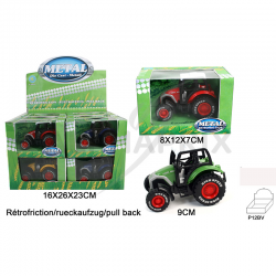 Tracteur métal 9cm rétrofriction - par 12