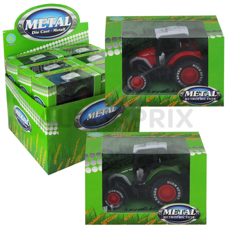 Tracteur métal 9cm rétrofriction - par 12