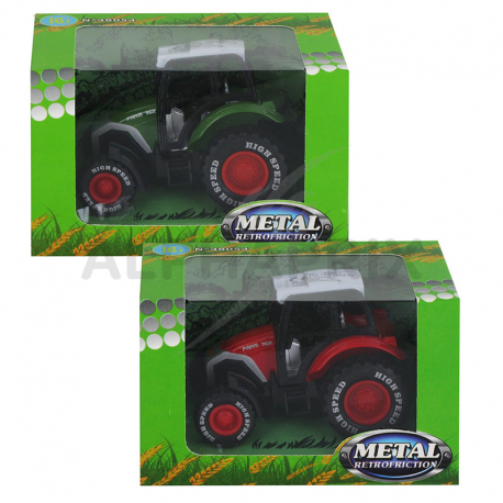 Tracteur métal 9cm rétrofriction - par 12