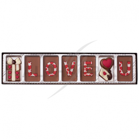 Réglette de chocolat I Love U - 70g