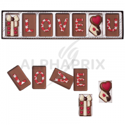 Réglette de chocolat I Love U - 70g