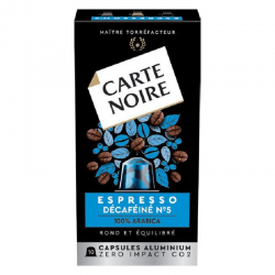 Capsule Carte Noire espresso décaféiné n°5 (x10)