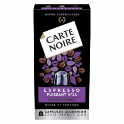 Capsules Carte Noire espresso n°11 puissant