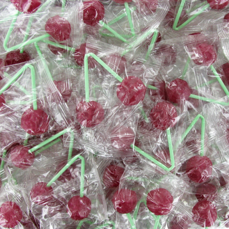 Sucettes cerises doubles - sachet vrac de 100