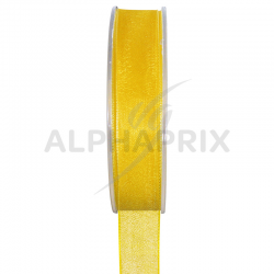 Ruban en organdi 15mm JAUNE