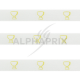 Ruban blanc en satin imprimé CALICE or - la bobine de 25 mètres