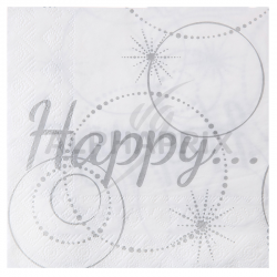 Serviettes de table Happy par 20