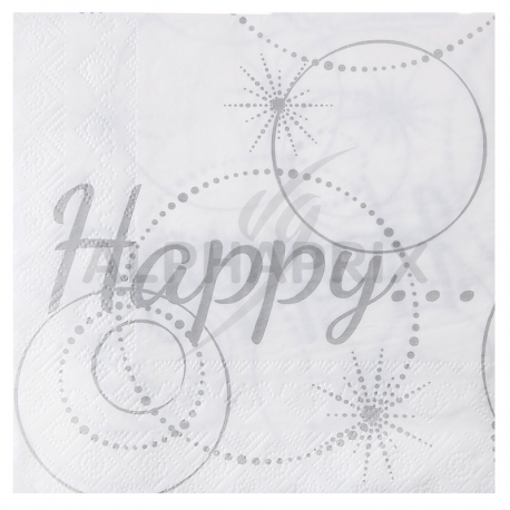 Serviettes de table Happy par 20