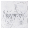 Serviettes de table Happy par 20