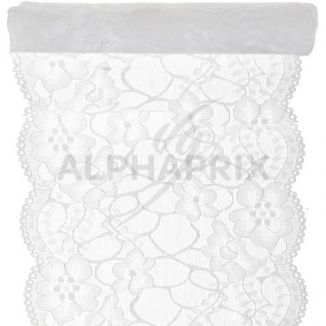 Chemin de table Dentelle BLANC 18CM