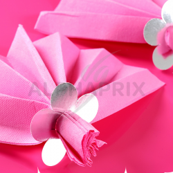 Fleurs déco ARGENT métallisé par 10