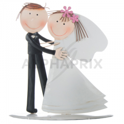 Figurine plaque déco métal "Dans mes bras" H. 21cm