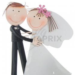 Figurine plaque déco métal "Dans mes bras" H. 21cm