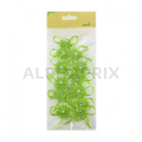 Boutonnières autocollantes VERT par 12