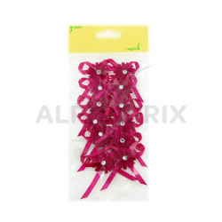 Boutonnières autocollantes FUCHSIA par 12