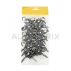 Boutonnières autocollantes GRIS par 12