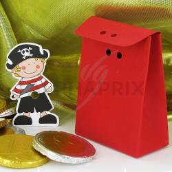 Ballotins rouge et vignettes PIRATE par 10