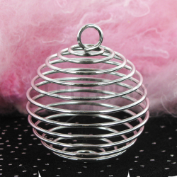 Spirales en métal argent 5cm par 6