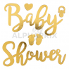 Déco autocollante Baby Shower OR